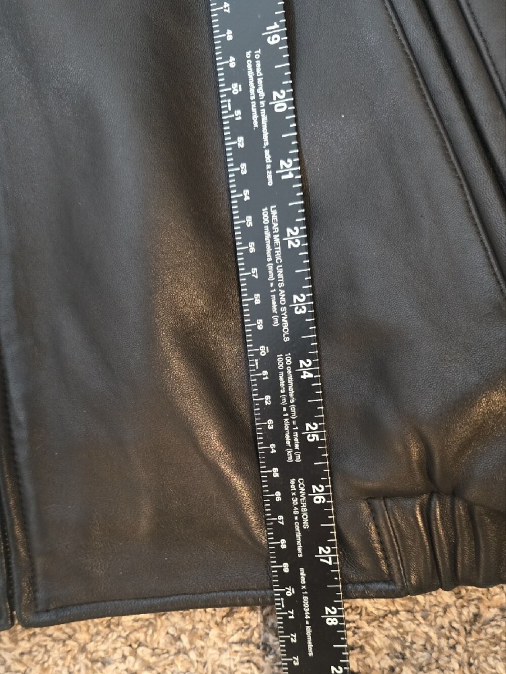Kirkland Men's Signature Black Leather Bomber Jacket Size XL - Picture 16 of 16